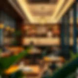 Aesthetic coffee shop interior with modern decor