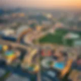 Aerial view of Al Qusais showcasing its strategic layout