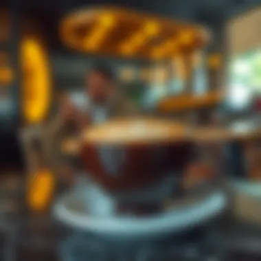 Exquisite Coffee Creations in Dubai Artisan coffee with intricate latte art