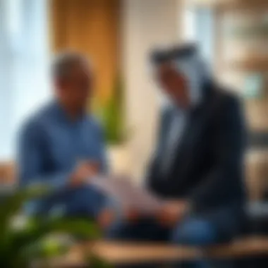 Landlord and tenant discussing the Ejari process