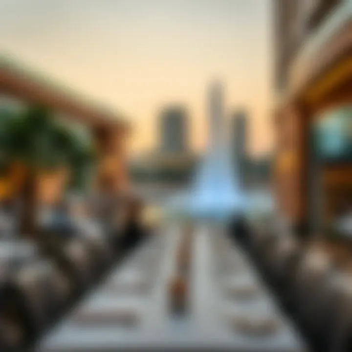 Dining Destinations at Dubai Mall Overlooking the Fountain Summary