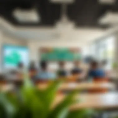Interactive Classroom Environment Classroom setting with students engaged in learning activities.