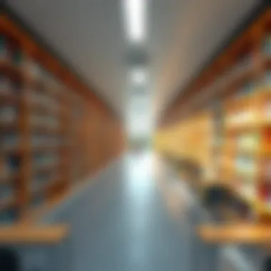 Resourceful Learning Library A vibrant library filled with books and resources for students.