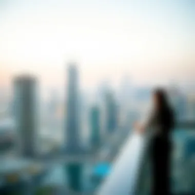 Panoramic view of Dubai skyline from Equiti Residence