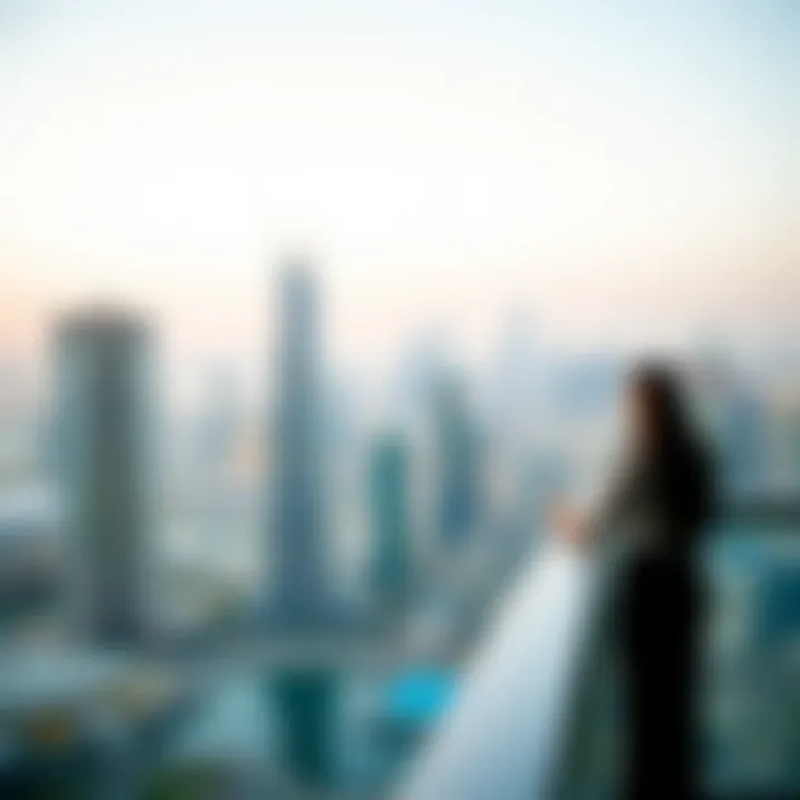 Panoramic view of Dubai skyline from Equiti Residence