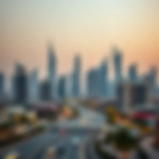 Breathtaking skyline view of Dubai's business district