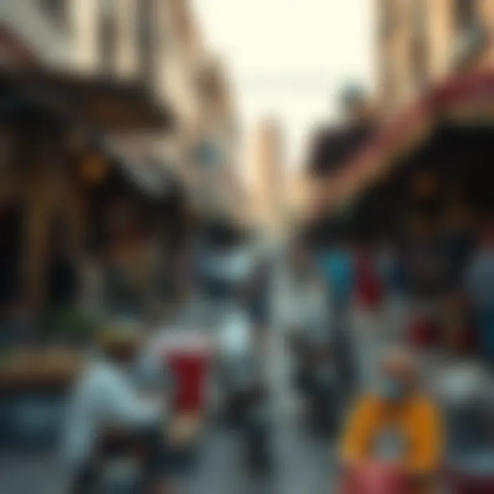 Vibrant market scene in Deira highlighting local culture and commerce