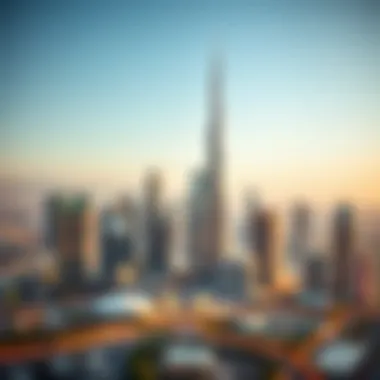 Stunning skyline view of Downtown Dubai featuring iconic architecture