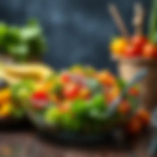 Vibrant salad bowl with fresh ingredients