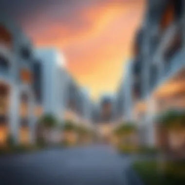 Modern residential buildings in Muhaisnah highlighting architectural design