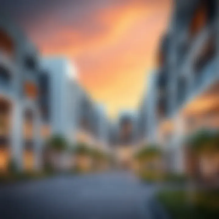 Modern residential buildings in Muhaisnah highlighting architectural design