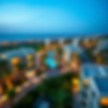 Aerial perspective of the prime location of Sobha Seahaven within Dubai