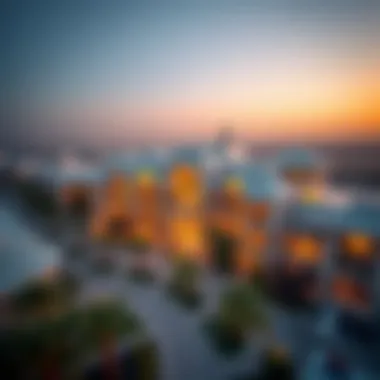 Architectural Design of ذا فيو النخلة Aerial view of Palm View architectural design