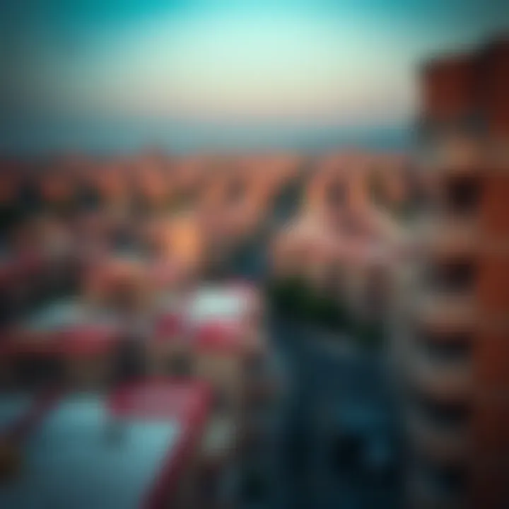 Aerial view of residential buildings in Karama