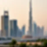 A luxurious skyline view of Dubai featuring iconic skyscrapers