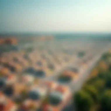 Vibrant Community Surrounding Noor Midtown Aerial view of the surrounding community of Noor Midtown