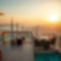 Stunning panoramic view from a Dubai penthouse balcony