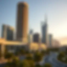 Skyline of Dubai showcasing modern architecture