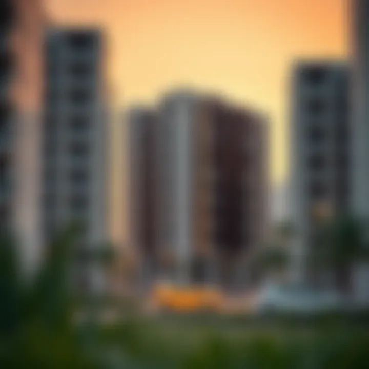 Modern residential buildings in Al Khail neighborhood