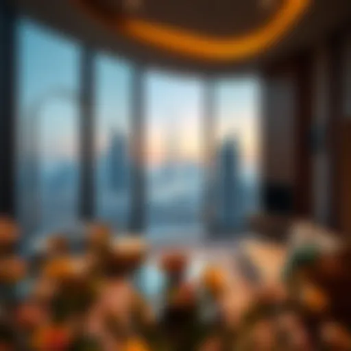A luxurious apartment overlooking the Dubai skyline