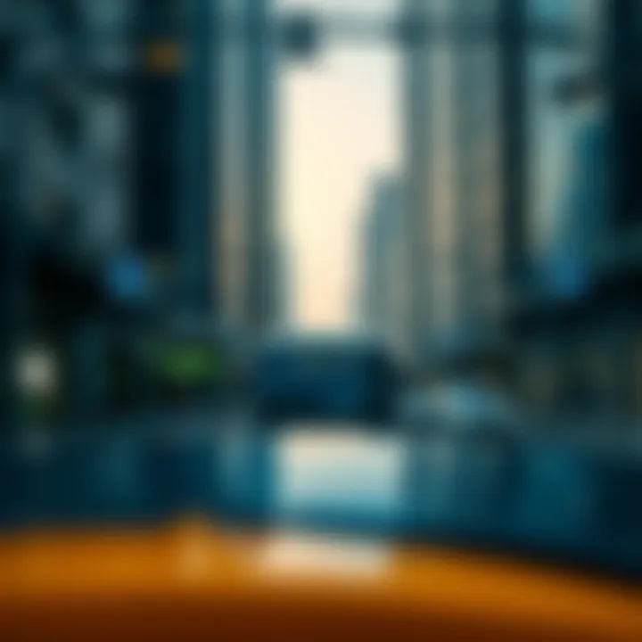 Public transportation options in a modern city setting