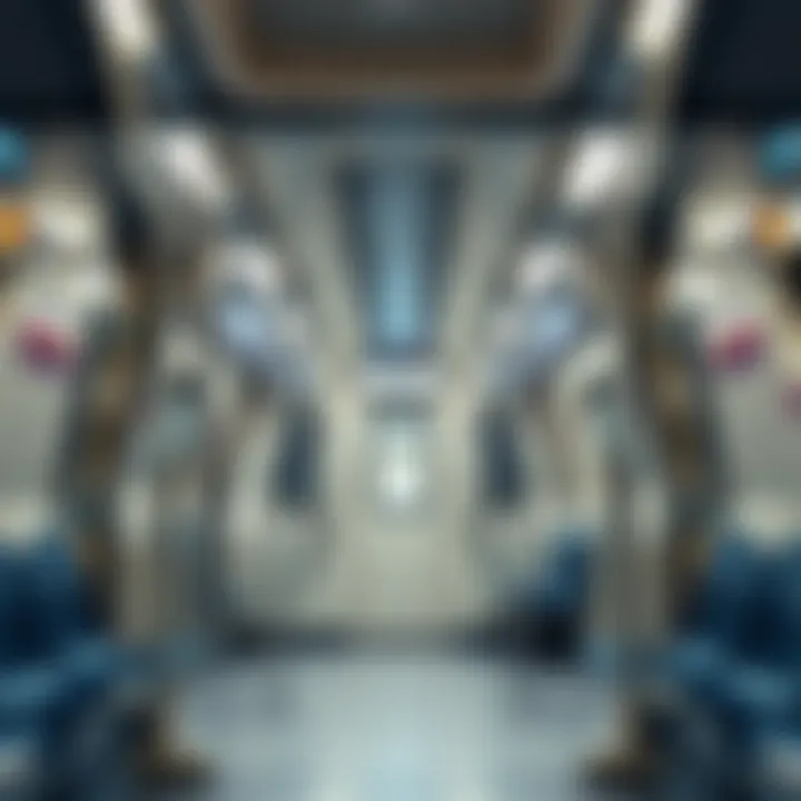 Interior view of a Dubai Metro carriage