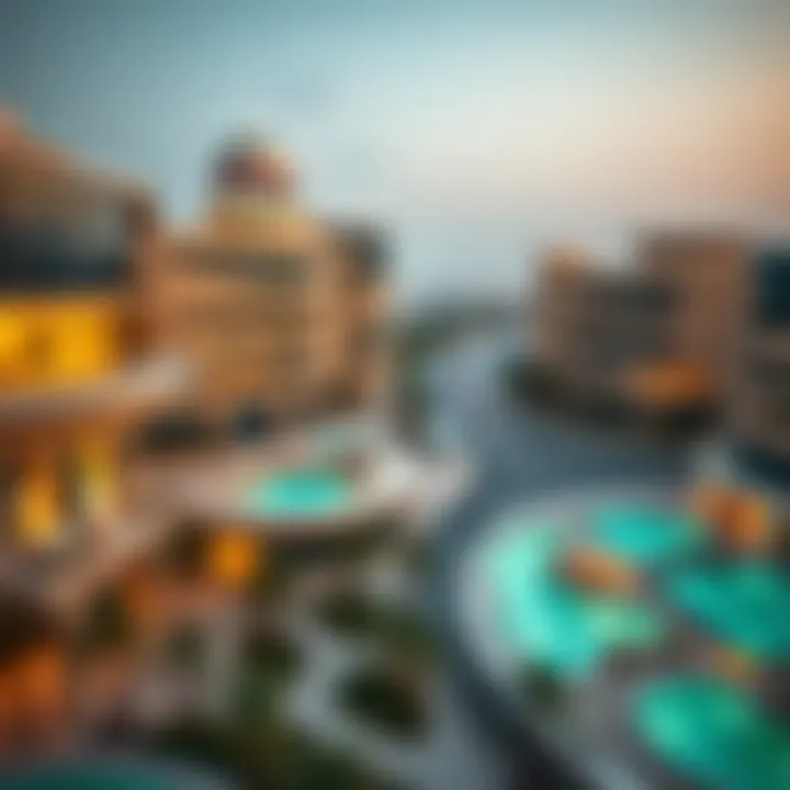 A panoramic view of Wasl Hub showcasing its modern architecture and urban design.